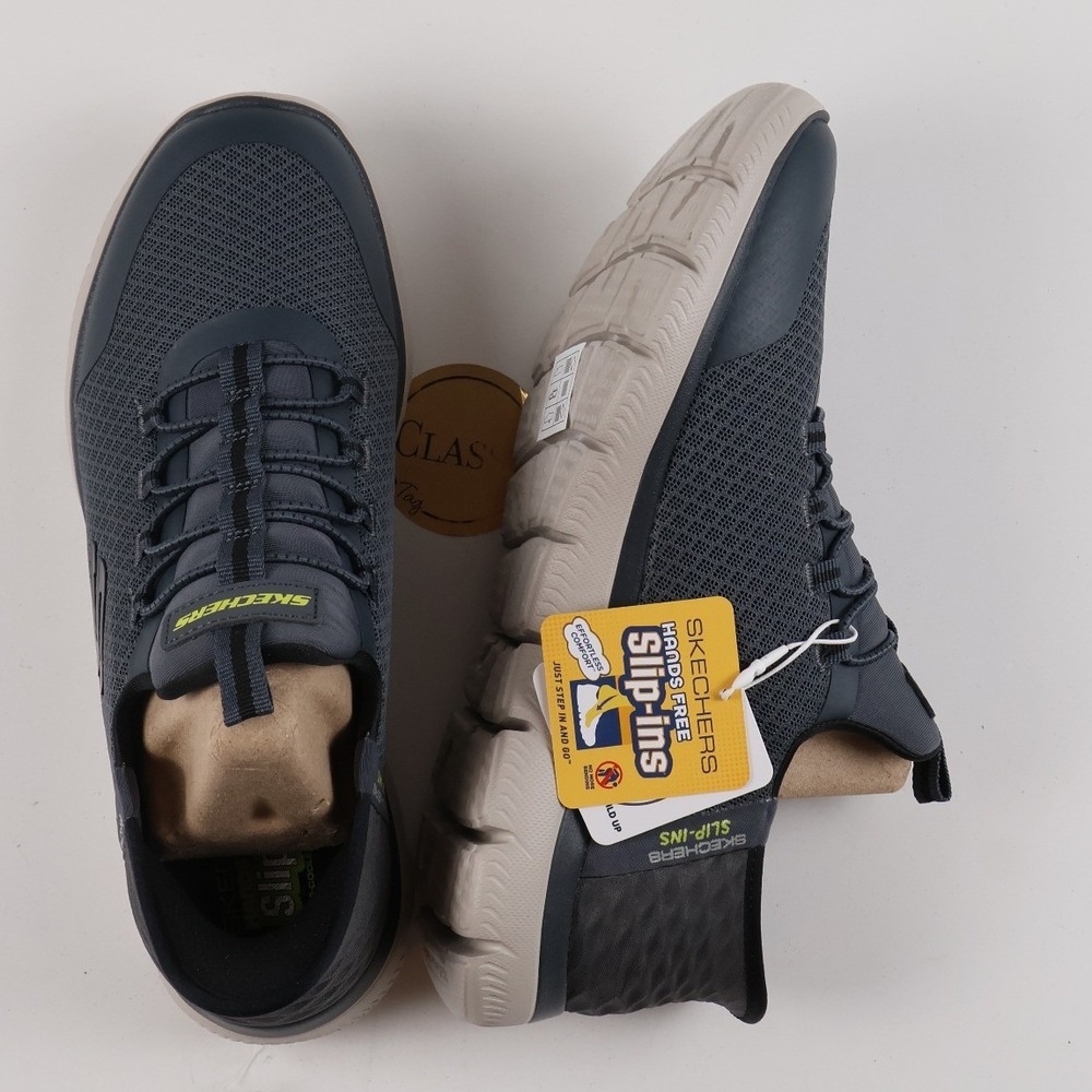 Skechers Kids Summits High Range Hands Free Slip-ins Charcoal Grey Sneakers 5.5